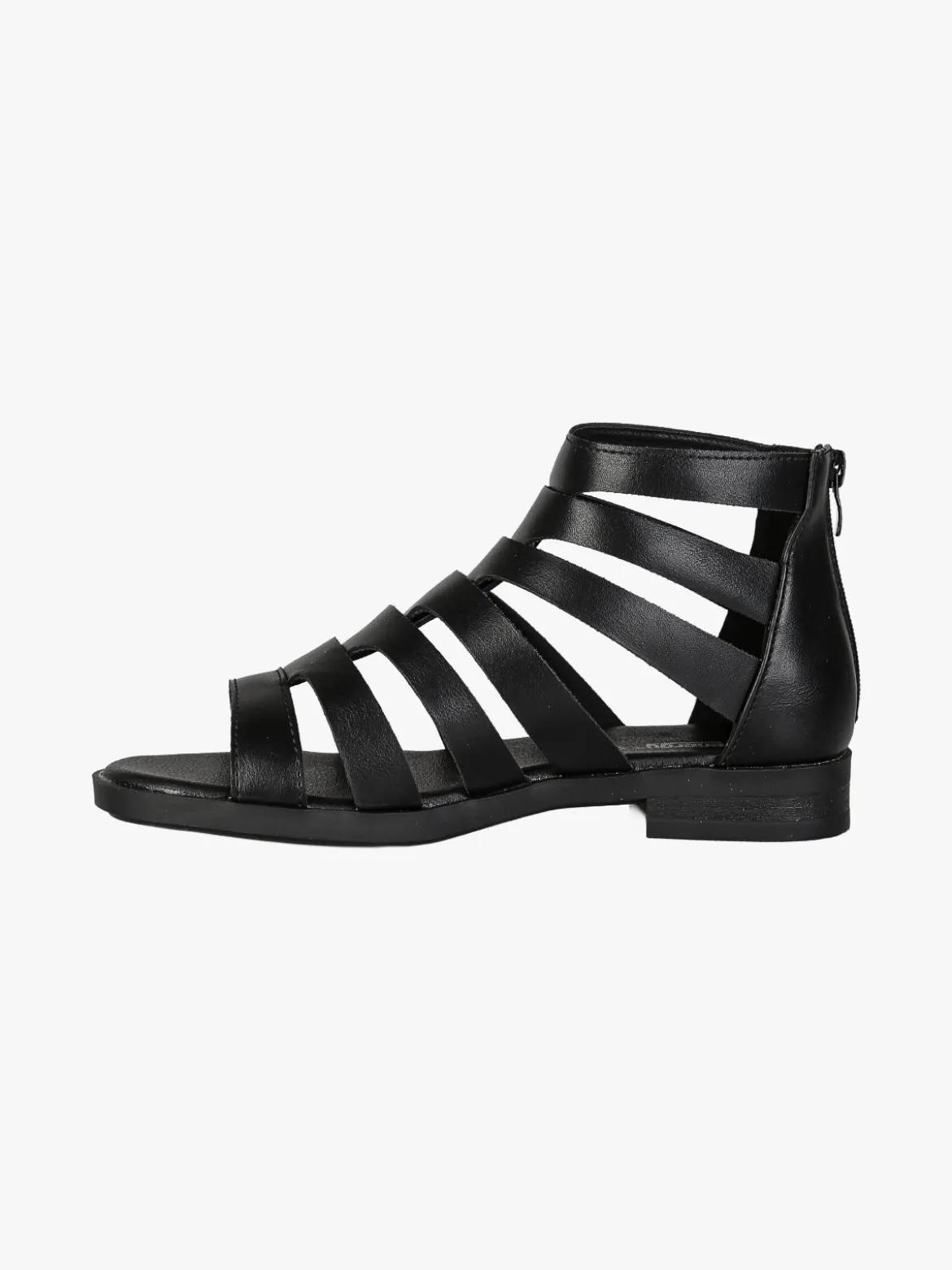 Energy Sandali bassi da donna con cerniera sul retro - nero