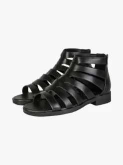 Energy Sandali bassi da donna con cerniera sul retro - nero