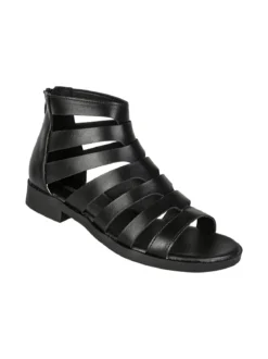 Energy Sandali bassi da donna con cerniera sul retro - nero
