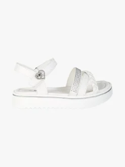 Energy Sandali da ragazza con strass e platform - bianco