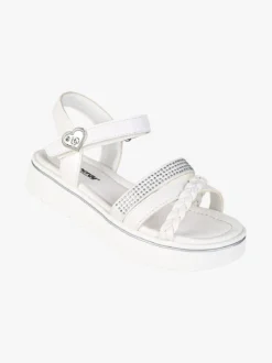 Energy Sandali da ragazza con strass e platform - bianco