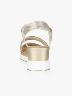 Energy Sandali donna con morsetto di strass e zeppa - cuoio