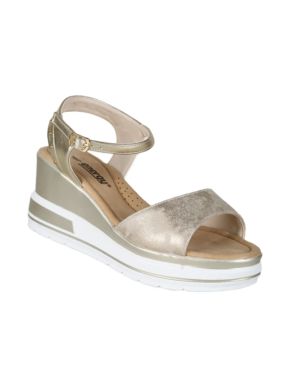 Energy Sandali donna con zeppa e plateau