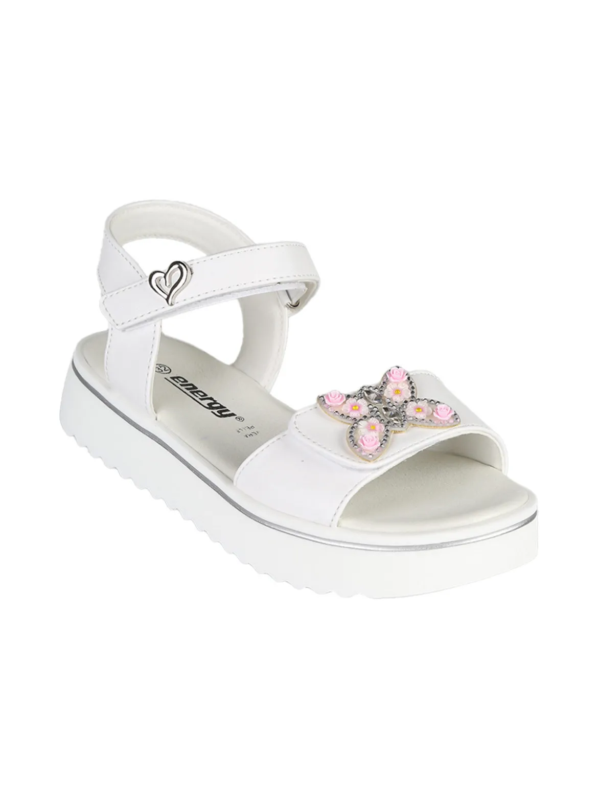 Energy Sandali gioiello da bambina con strappi e platform