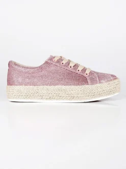 Energy Scarpe stringate con platform in corda