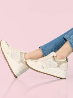 Energy Sneakers donna casual con strass e zeppa