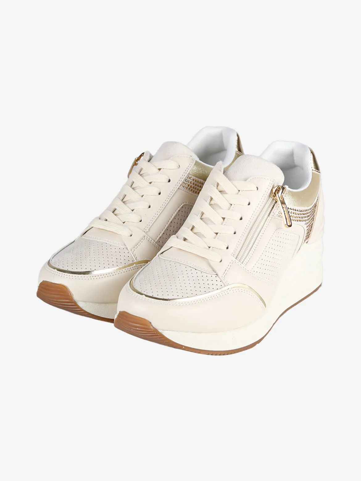 Energy Sneakers donna casual con strass e zeppa