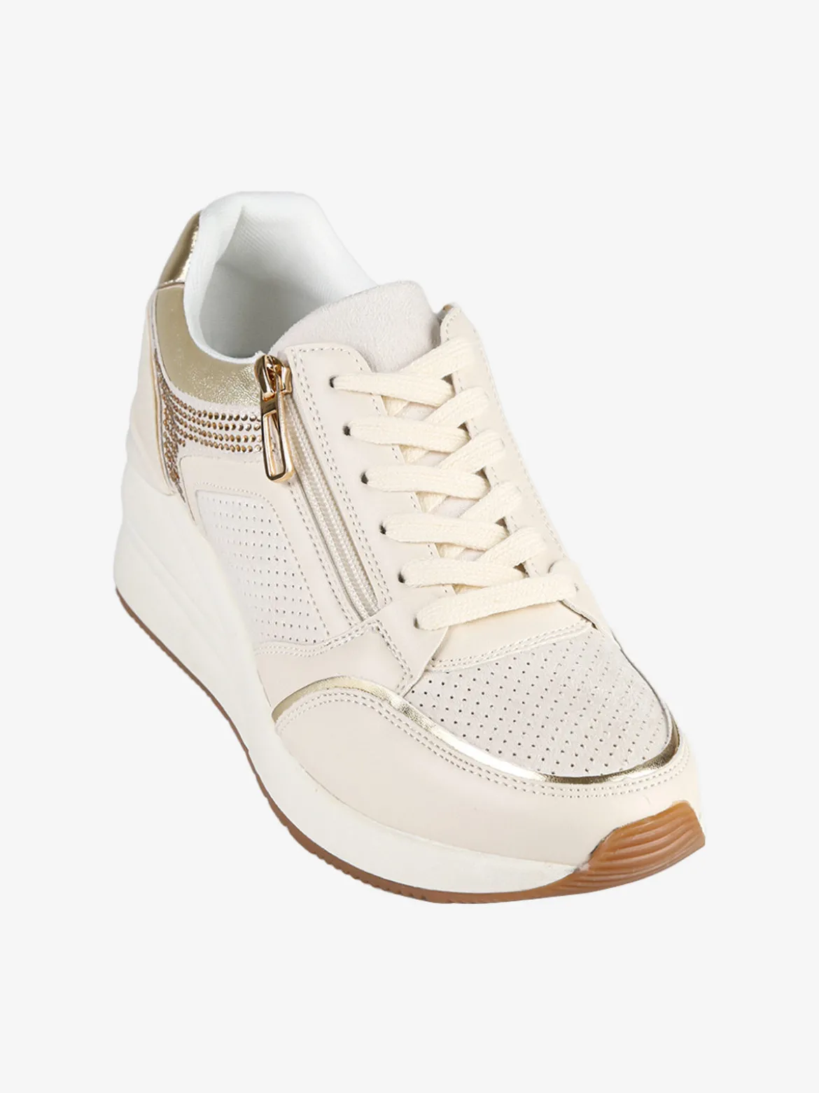 Energy Sneakers donna casual con strass e zeppa