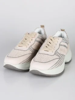 Energy Sneakers donna stringate con zeppa e glitter