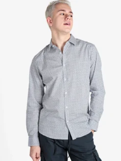 Enos Camicia da uomo slim fit con stampe
