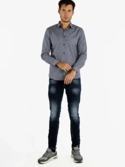 Enos Camicia uomo slim fit in cotone stampato