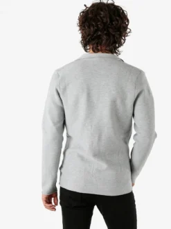 Enos Jeans Blazer da uomo in maglia con bottoni - grigio
