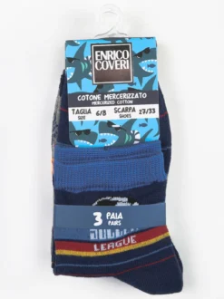 Enrico Coveri Calze corte da bambino confezione 3 paia
