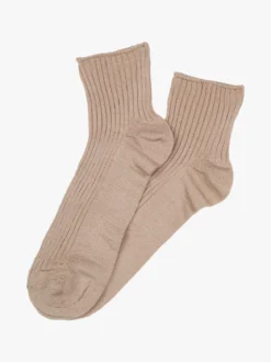 Enrico Coveri Calze corte da donna a costine - beige