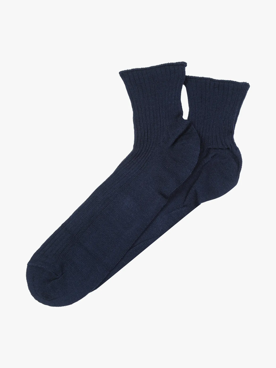 Enrico Coveri Calze corte da donna a costine - blu scuro