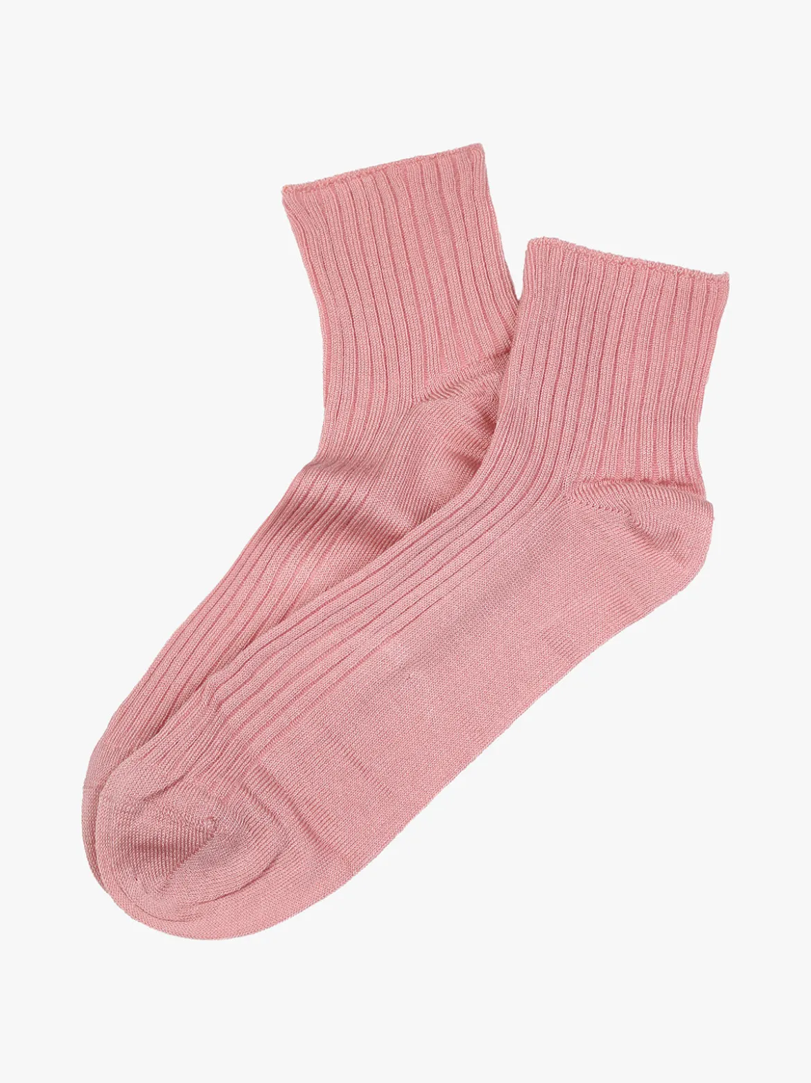 Enrico Coveri Calze corte da donna a costine - rosa