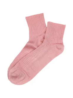 Enrico Coveri Calze corte da donna a costine - rosa