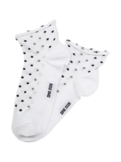 Enrico Coveri Calze corte da donna a pois - bianco