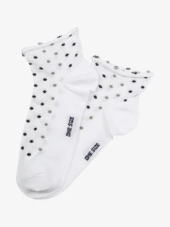 Enrico Coveri Calze corte da donna a pois - bianco