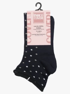 Enrico Coveri Calze corte da donna a pois - blu scuro