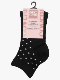 Enrico Coveri Calze corte da donna a pois - nero