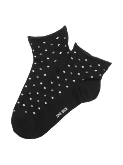 Enrico Coveri Calze corte da donna a pois - nero