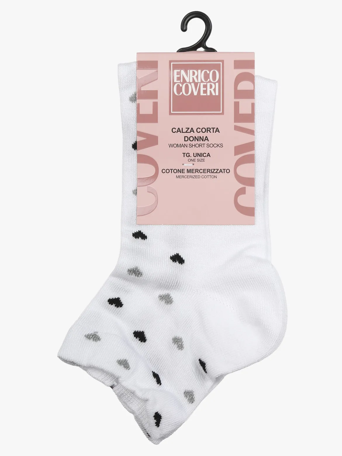 Enrico Coveri Calze corte da donna con cuori - bianco