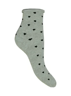 Enrico Coveri Calze corte da donna con cuori - grigio