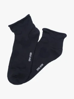 Enrico Coveri Calze corte da donna con ricami a cuori - blu scuro