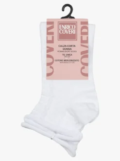 Enrico Coveri Calze corte da donna con ricami - bianco