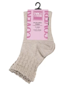 Enrico Coveri Calze corte da donna in caldo cotone - beige