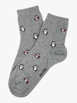 Enrico Coveri Calze corte da donna in caldo cotone - grigio