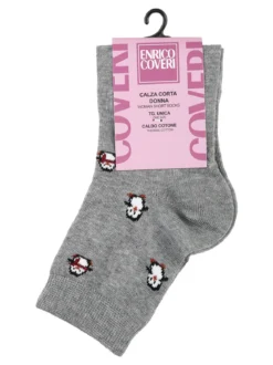 Enrico Coveri Calze corte da donna in caldo cotone - grigio
