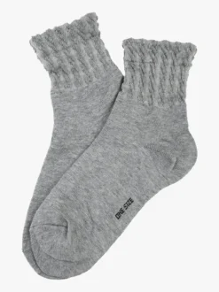 Enrico Coveri Calze corte da donna in caldo cotone - grigio