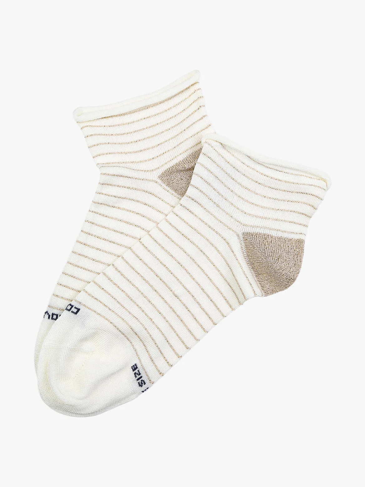 Enrico Coveri Calze corte da donna in cotone mercerizzato - beige