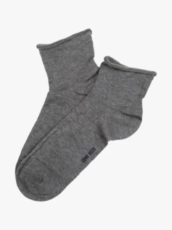 Enrico Coveri Calze corte da donna in cotone mercerizzato - grigio