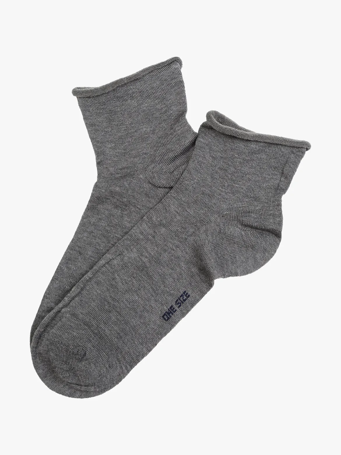 Enrico Coveri Calze corte da donna in cotone mercerizzato - grigio