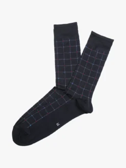 Enrico Coveri Calze corte da uomo in cotone mercerizzato - blu scuro