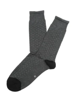 Enrico Coveri Calze corte da uomo in cotone mercerizzato - grigio scuro