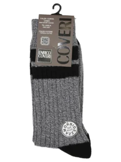 Enrico Coveri Calze corte da uomo termiche e morbide - grigio