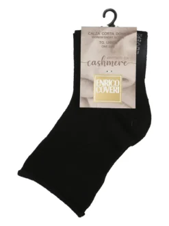 Enrico Coveri Calze corte donna in misto cashmere - nero