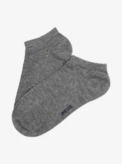 Enrico Coveri Calze corte sneaker da donna in cotone mercerizzato - grigio