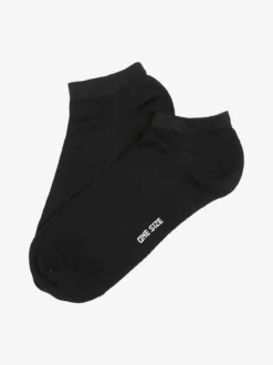 Enrico Coveri Calze corte sneaker da donna in cotone mercerizzato - nero