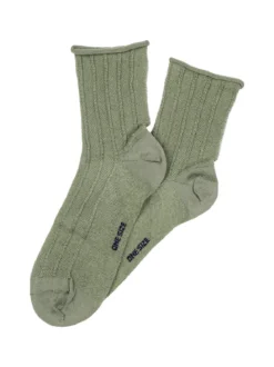 Enrico Coveri Calze donna midi in cotone mercerizzato - verde chiaro