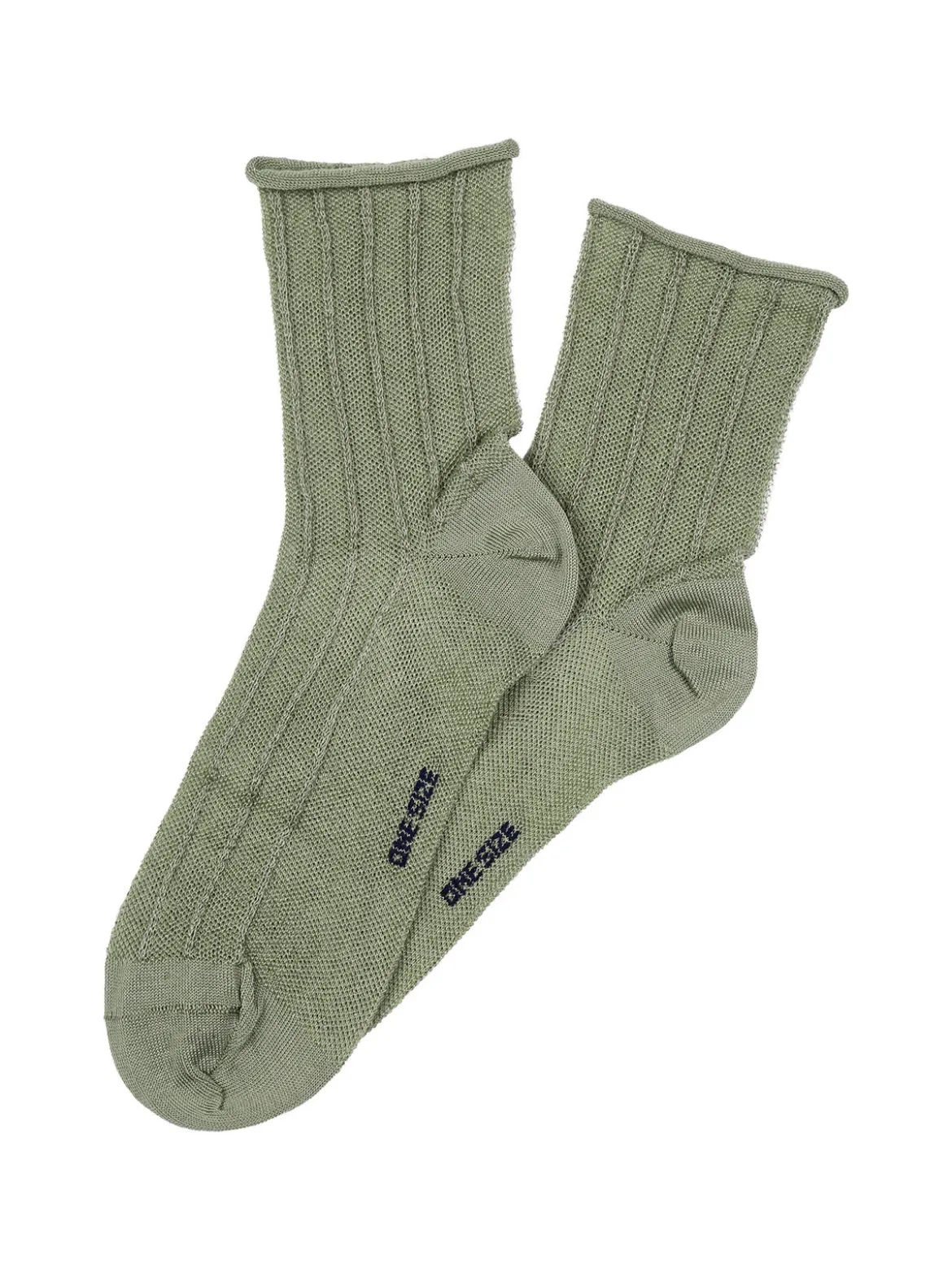 Enrico Coveri Calze donna midi in cotone mercerizzato - verde chiaro