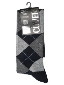 Enrico Coveri Calze lunghe da uomo a rombi in caldo cotone