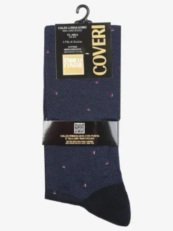 Enrico Coveri Calze lunghe da uomo in filo di scozia con stampe