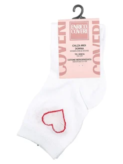 Enrico Coveri Calze midi da donna in cotone mercerizzato - rosso
