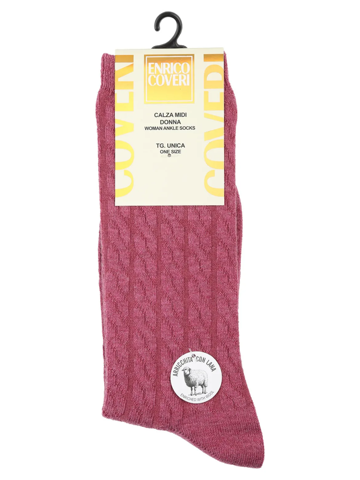 Enrico Coveri Calze midi donna misto lana - fuxia