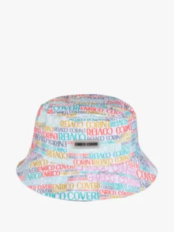 Enrico Coveri Cappello unisex da pescatore con scritte